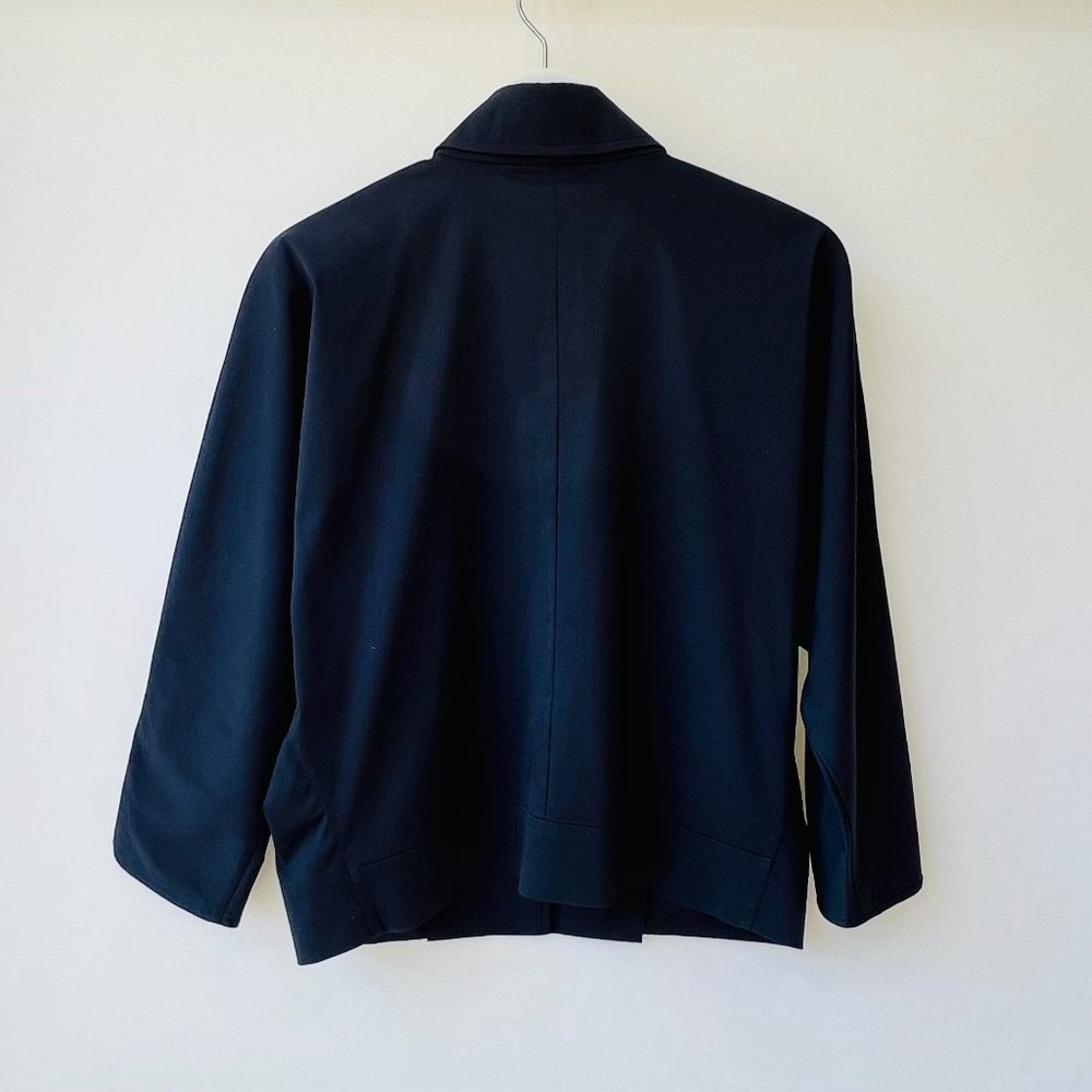 ❤️ Jil Sander Dolman sleeves Collared shirt in Navy Blue, Size 38 - Picture 2 of 8